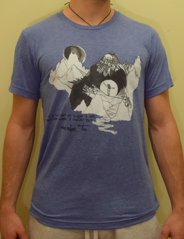 Blue shirt, front